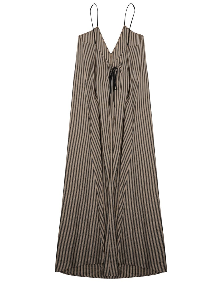 dress striped slip beige by Selfnex