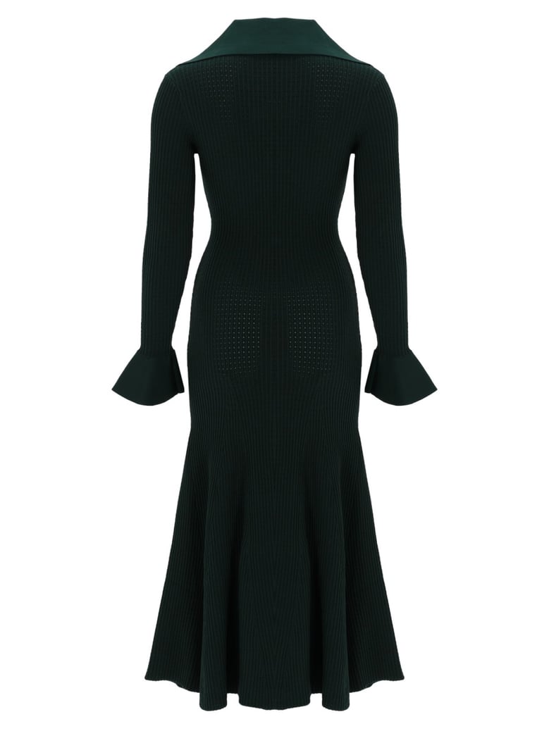 midi dress with cut-out green by Selfnex