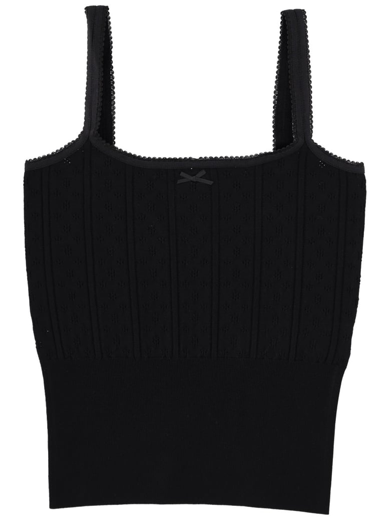 top with bow black by Selfnex