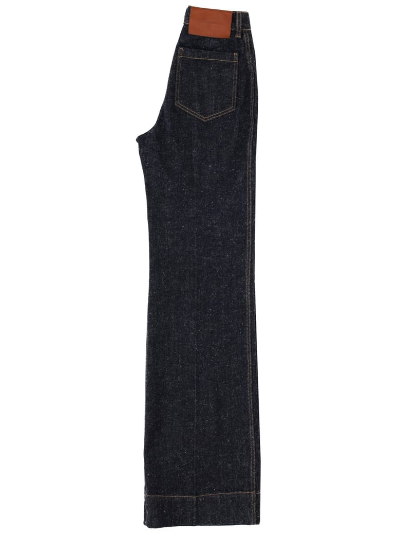 wide leg jeans in blue by Selfnex