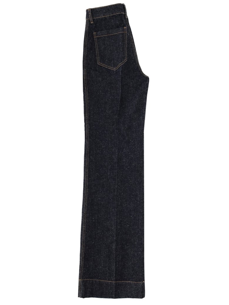 wide leg jeans in blue by Selfnex