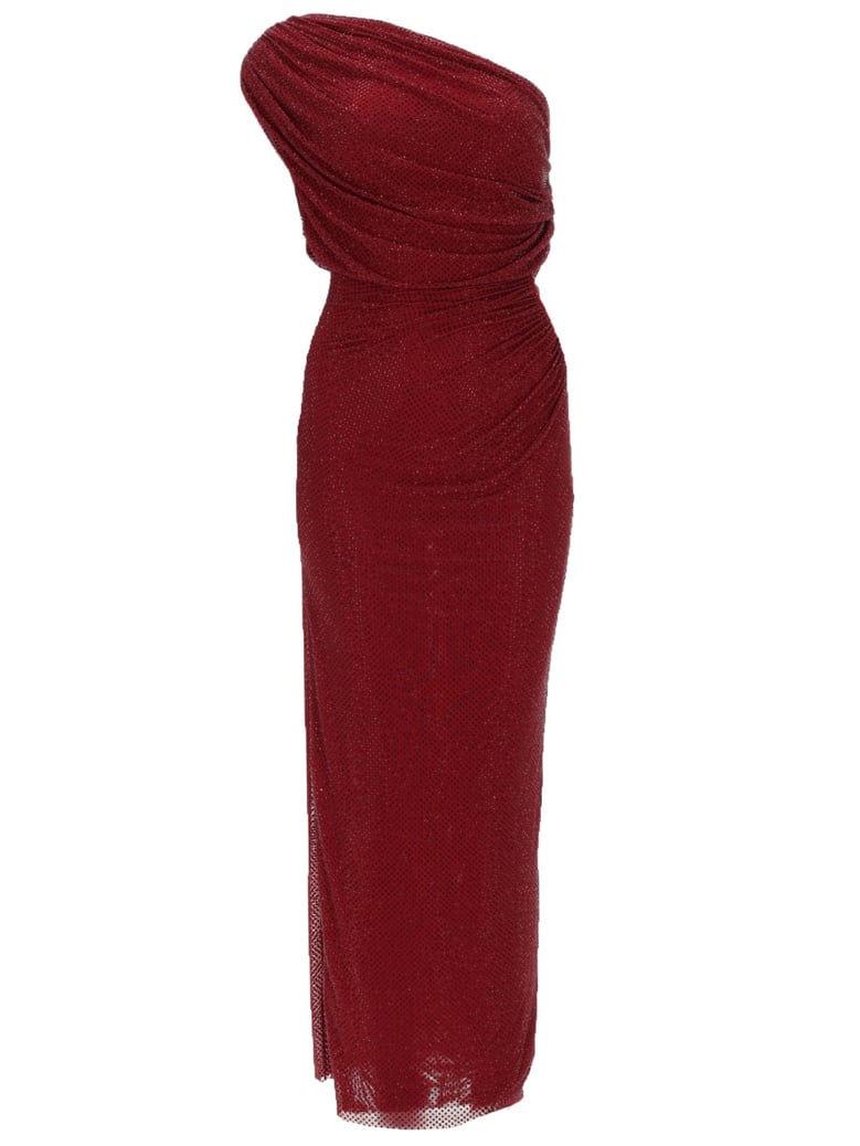 midi dress with rhinestones, bordeaux by Selfnex