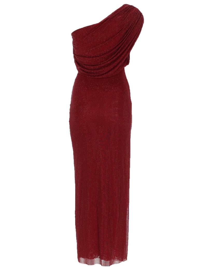 midi dress with rhinestones, bordeaux by Selfnex