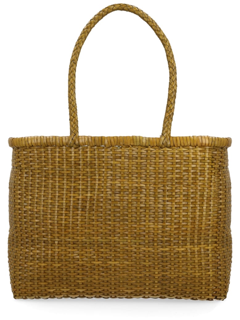 leather shoulder bag b weave green by Selfnex