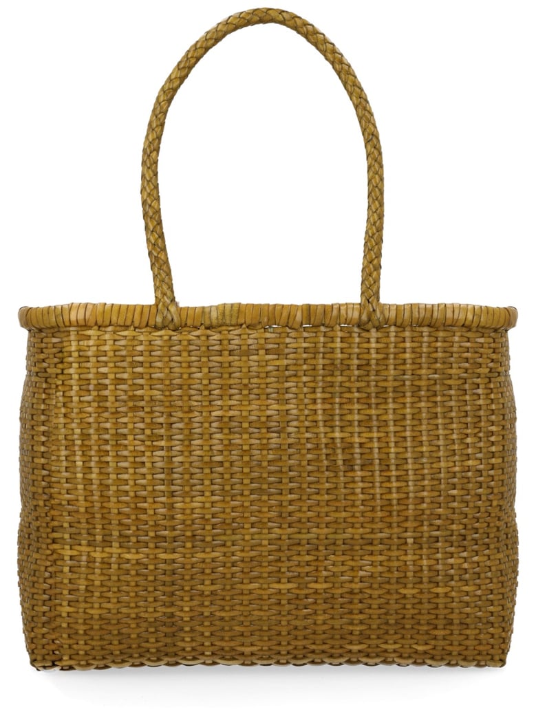 leather shoulder bag b weave green by Selfnex