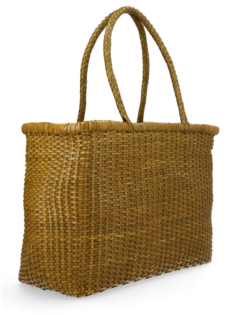 leather shoulder bag b weave green by Selfnex