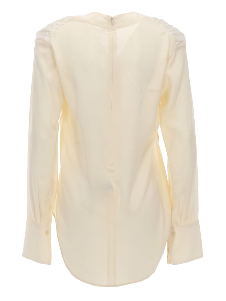 silk top in ivory by Selfnex