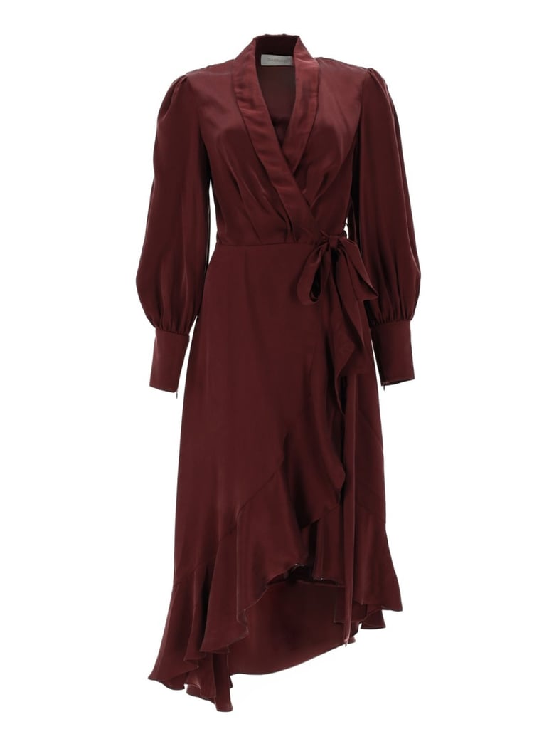 midi silk dress bordeaux by Selfnex