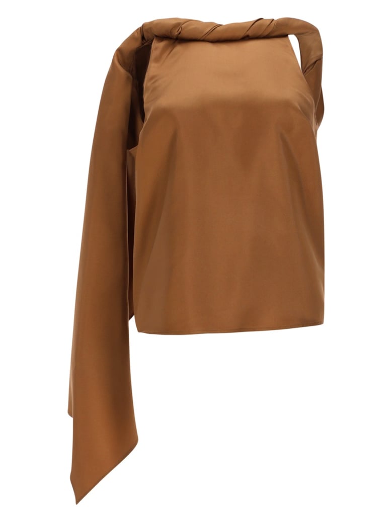 top wilma brown silk by Selfnex