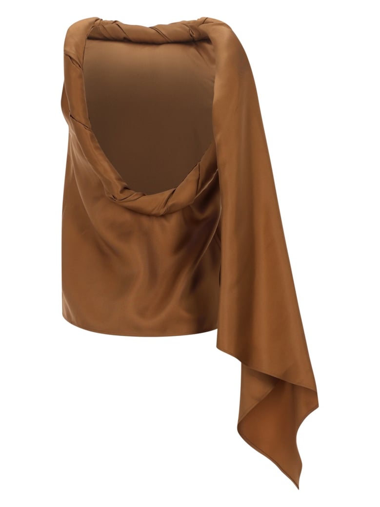 top wilma brown silk by Selfnex