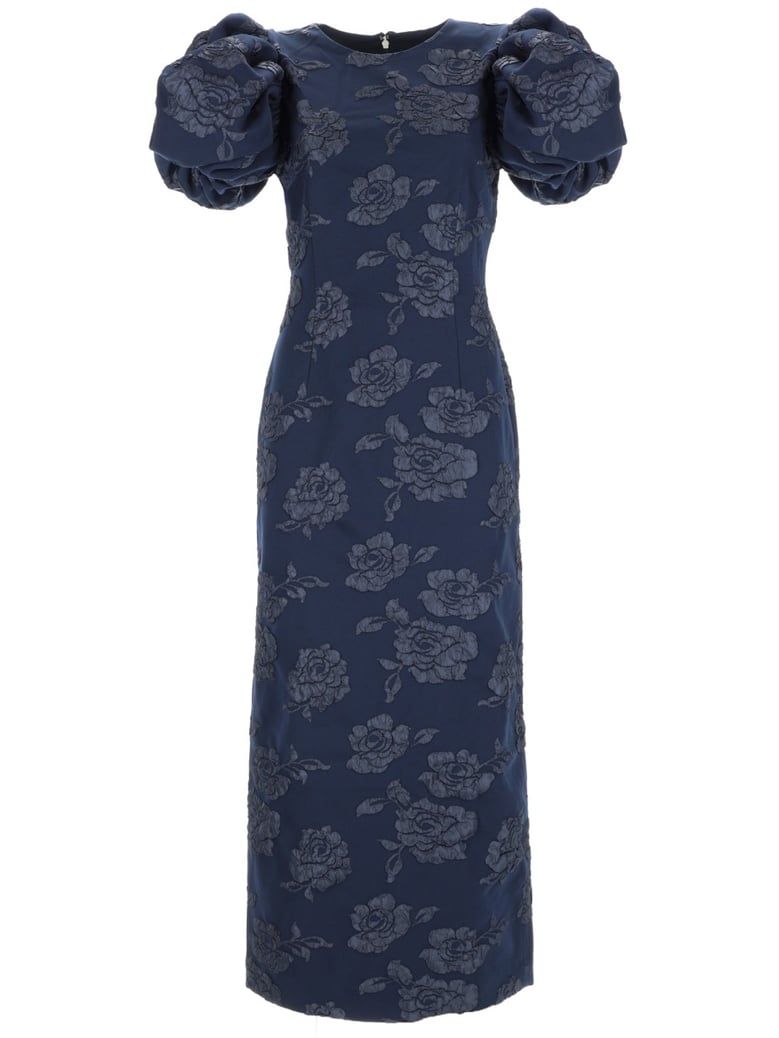 blue long dress with straps by Selfnex