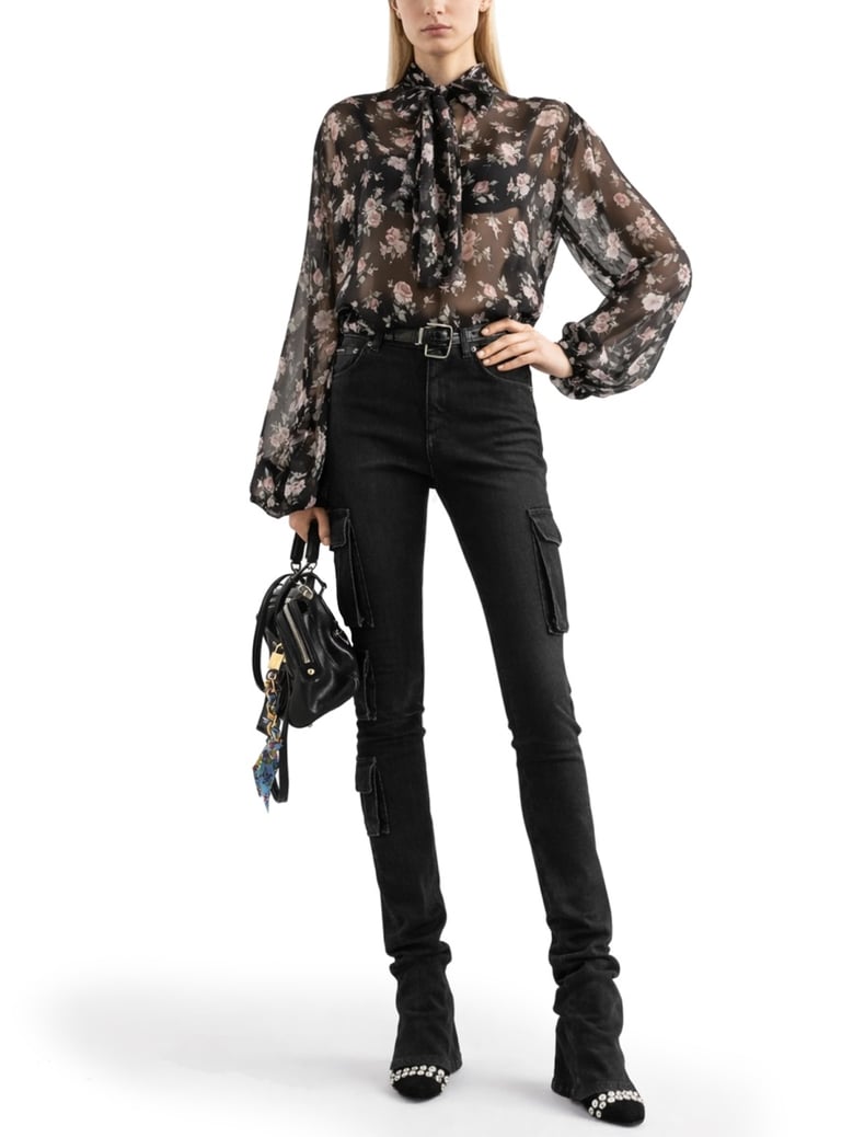vintage rose print top by Selfnex
