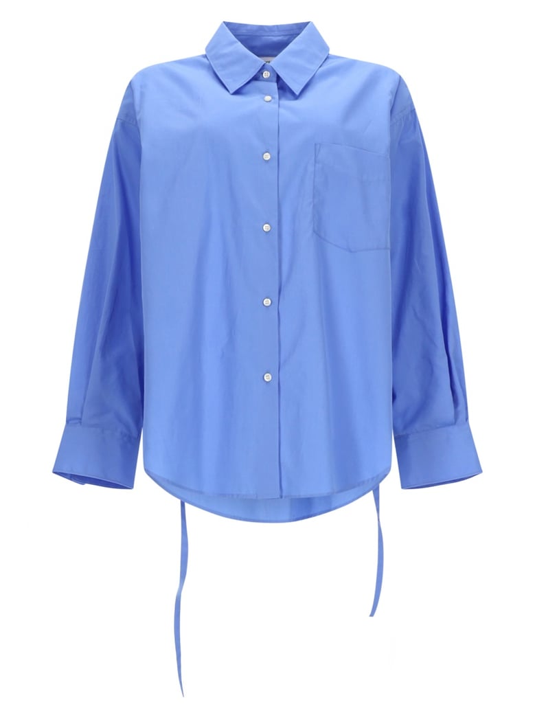 shirt with ties azure by Selfnex