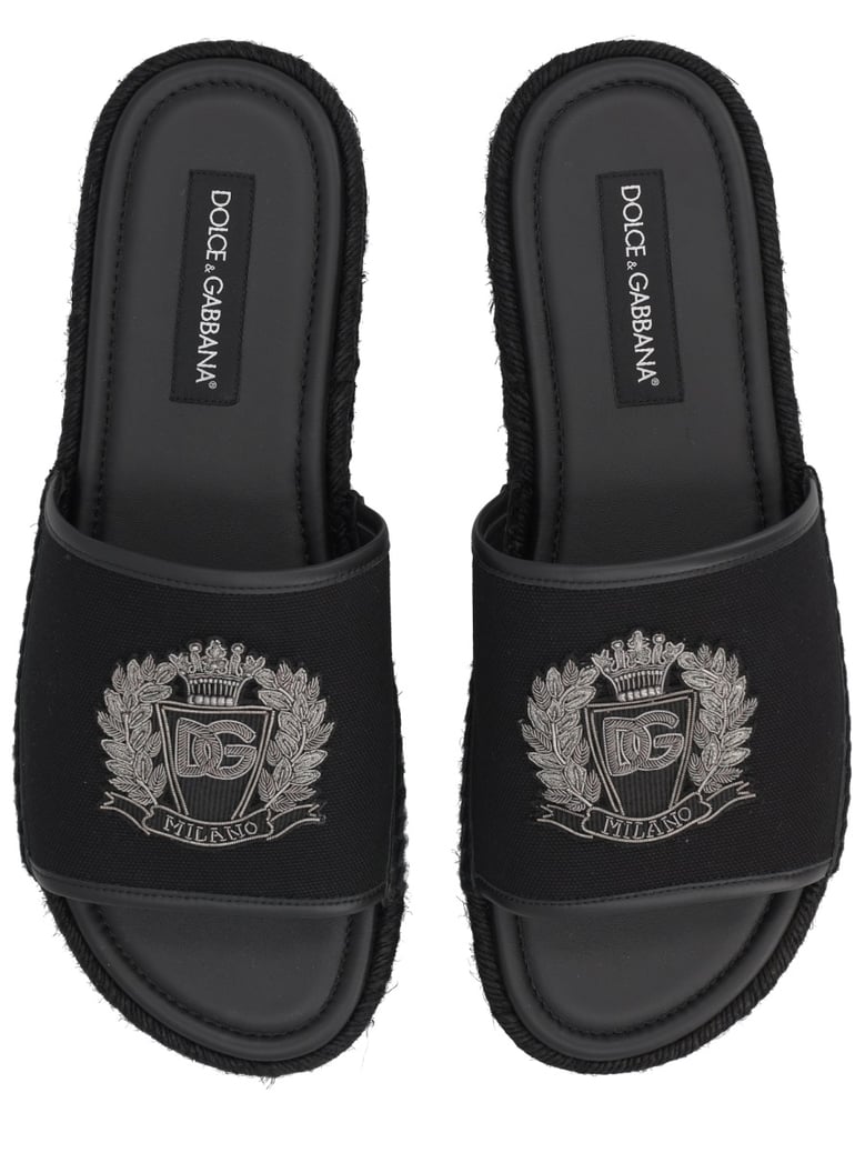 espadrille with logo black by Selfnex