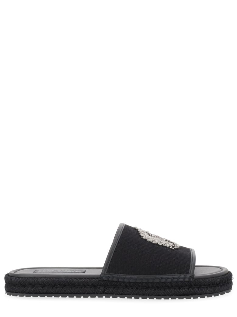 espadrille with logo black by Selfnex