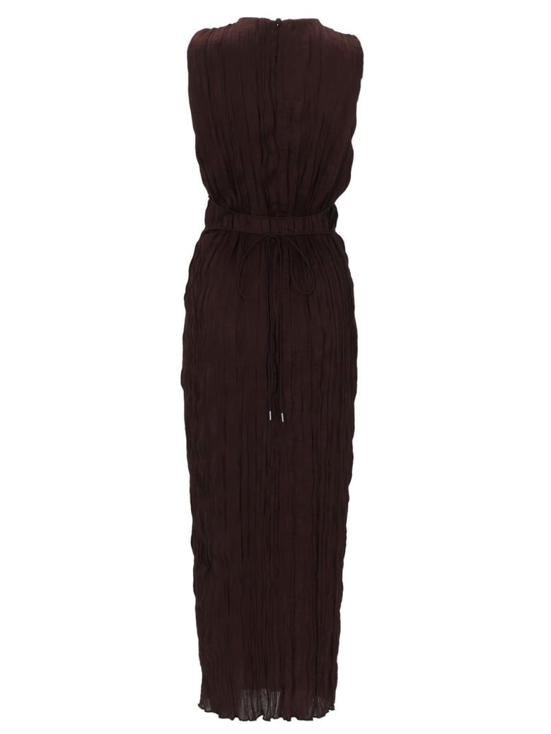 midi dress mizu brown by Selfnex