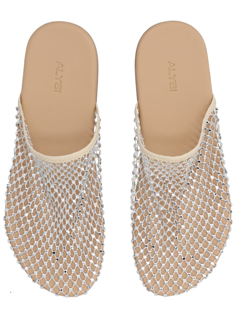 mule shoe with rhinestones by Selfnex