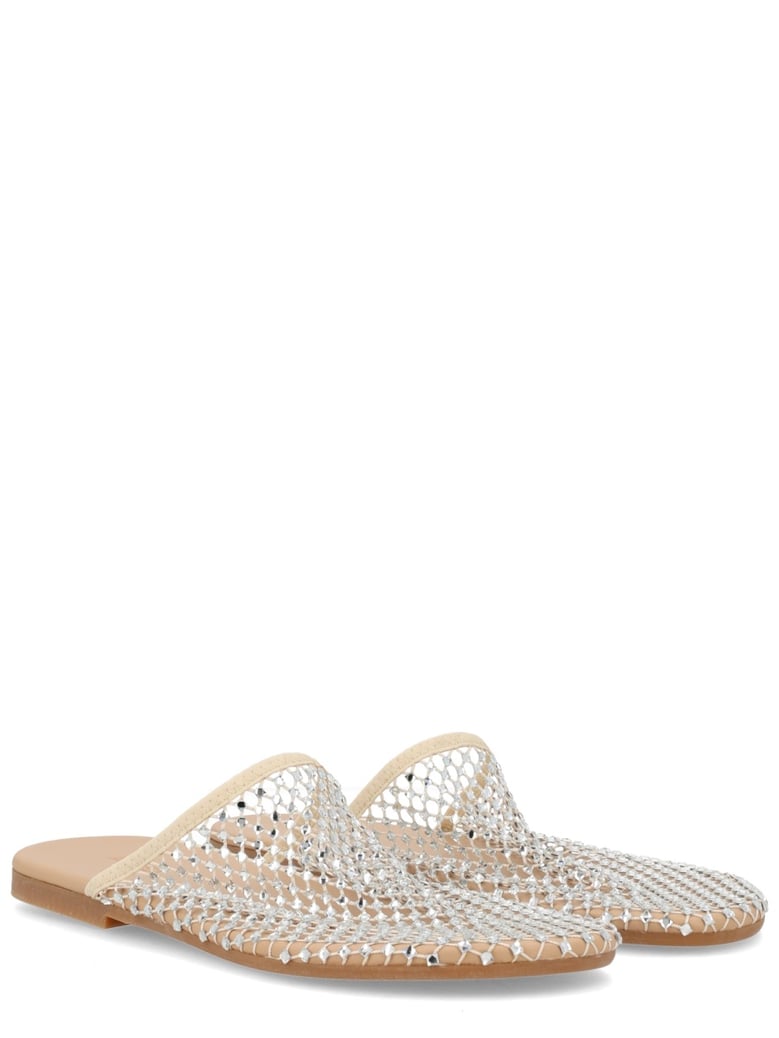 mule shoe with rhinestones by Selfnex