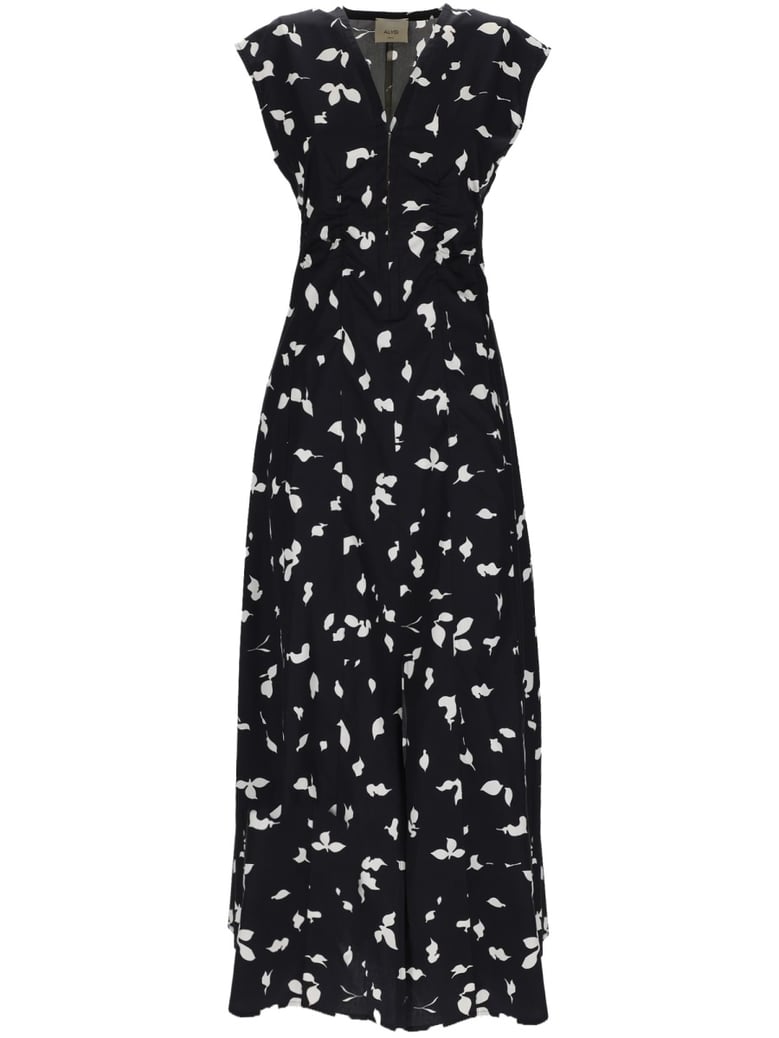 v-neck long dress by Selfnex