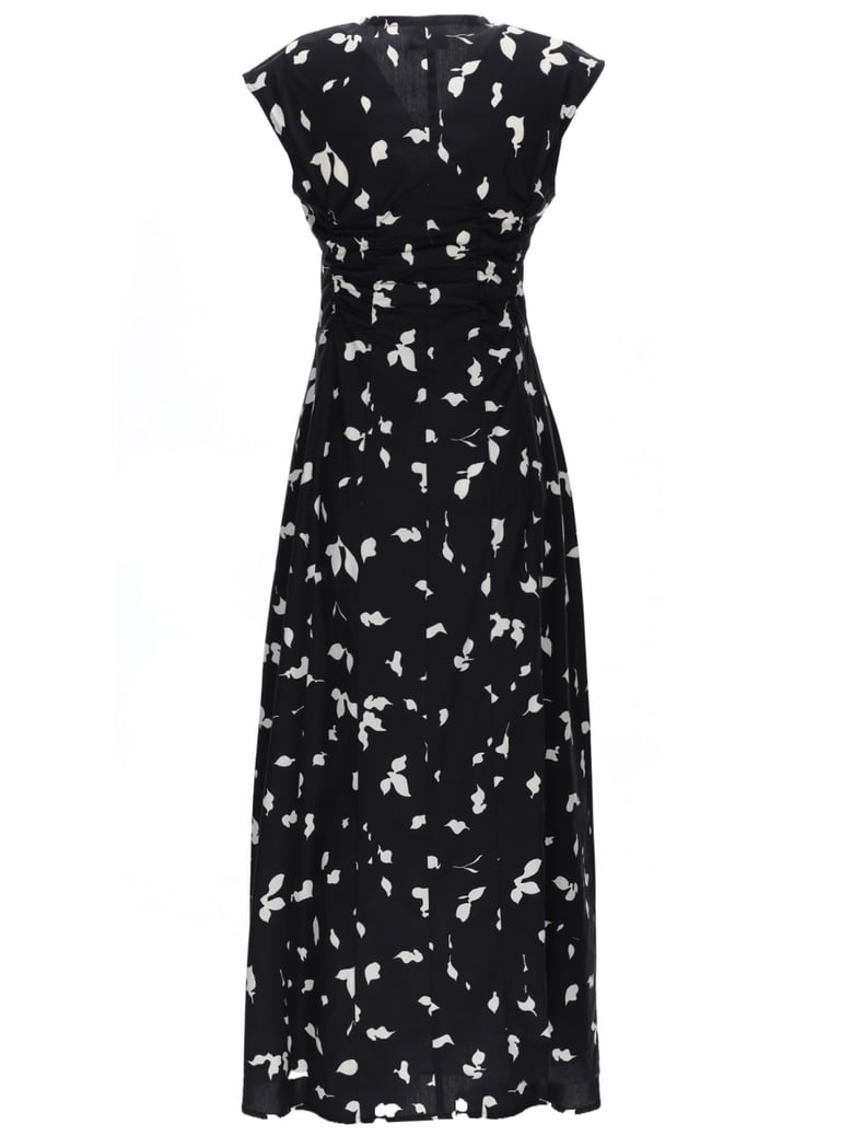 v-neck long dress by Selfnex
