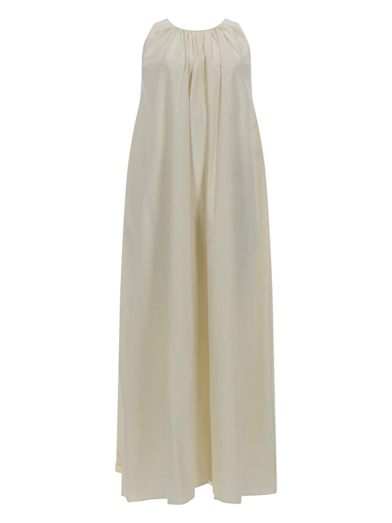 long cotton dress white by Selfnex