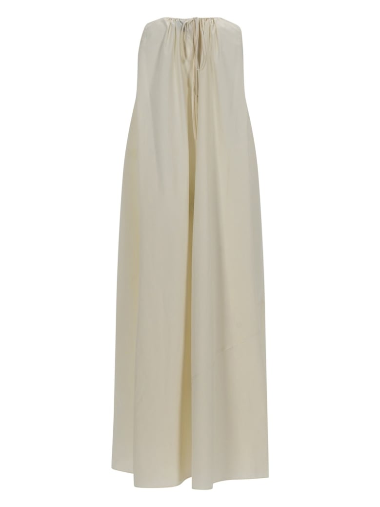 long cotton dress white by Selfnex