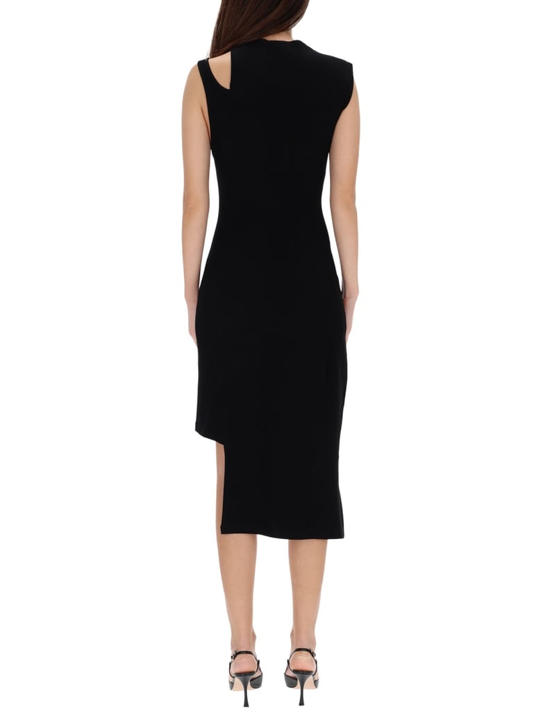 ribbed oblique dress by Selfnex
