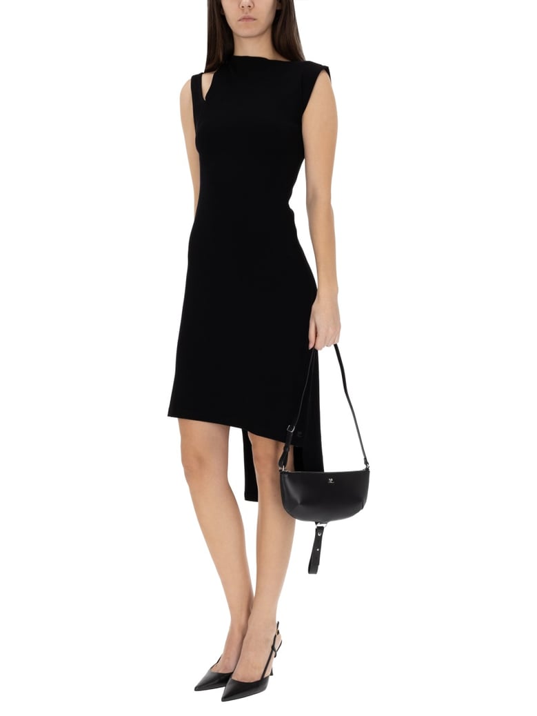 ribbed oblique dress by Selfnex