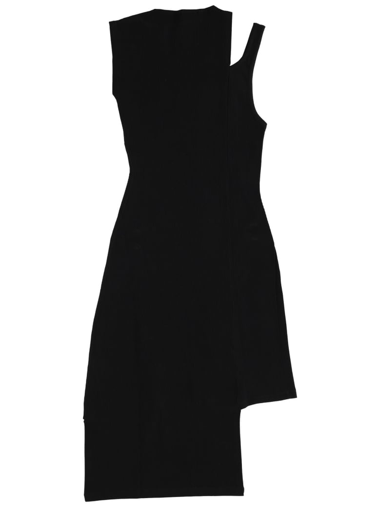 ribbed oblique dress by Selfnex