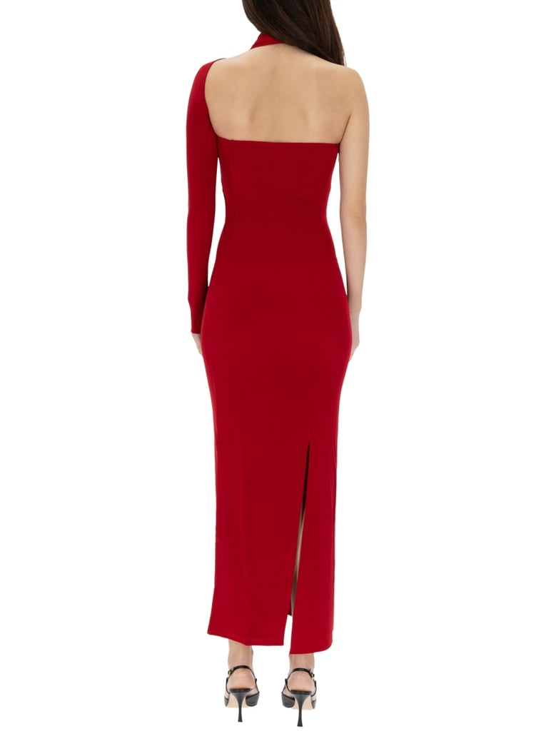 draped one-shoulder dress by Selfnex