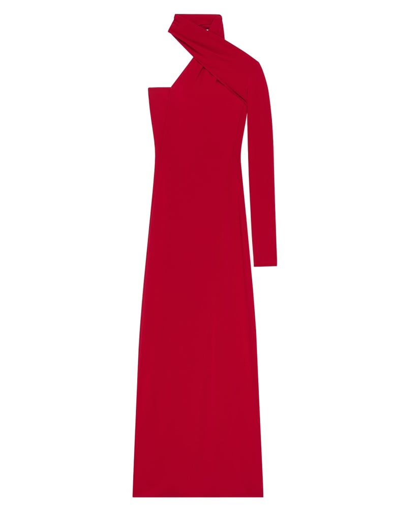 draped one-shoulder dress by Selfnex