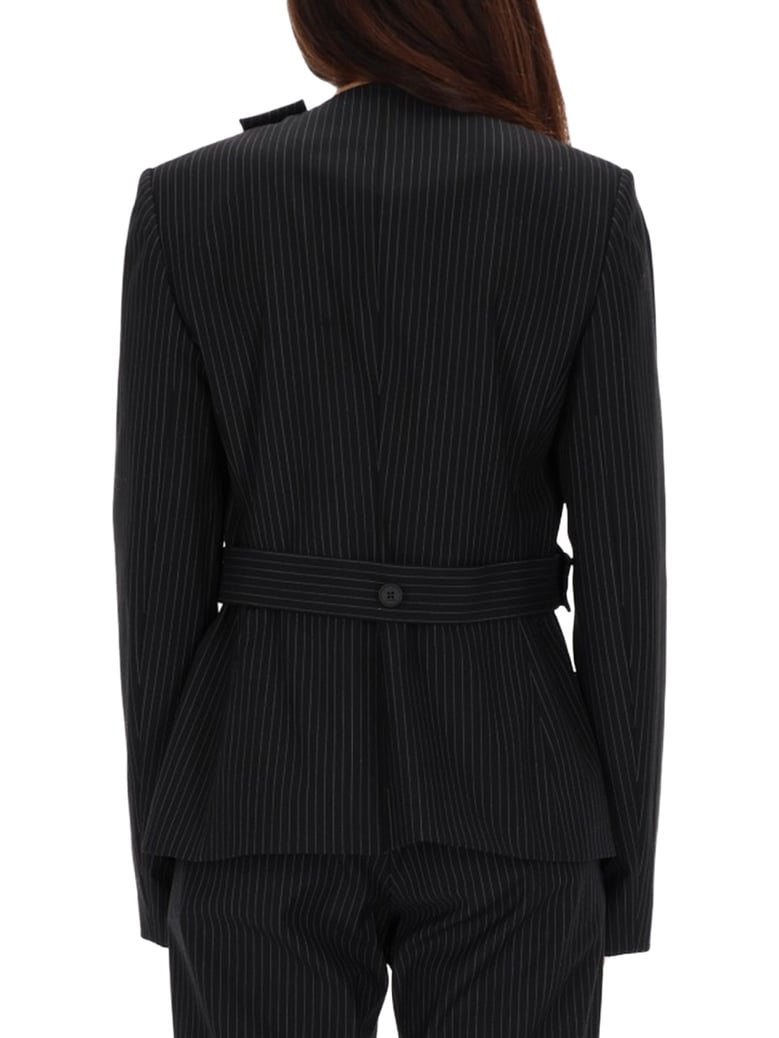 buckle pinstripes jacket by Selfnex