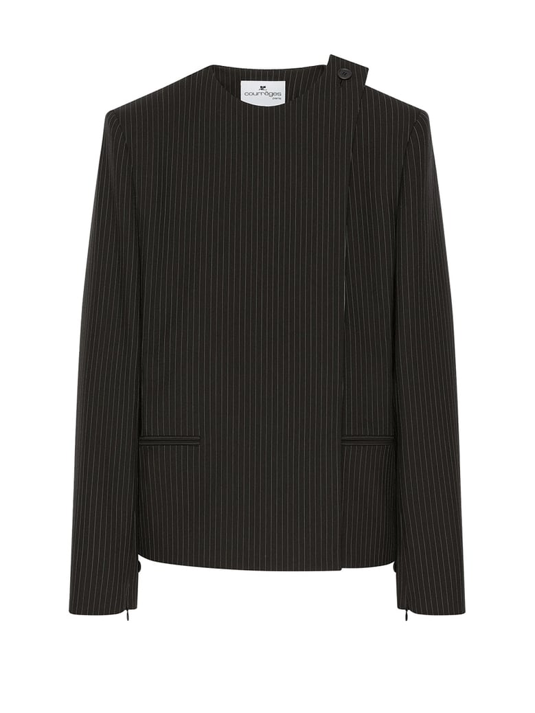 buckle pinstripes jacket by Selfnex