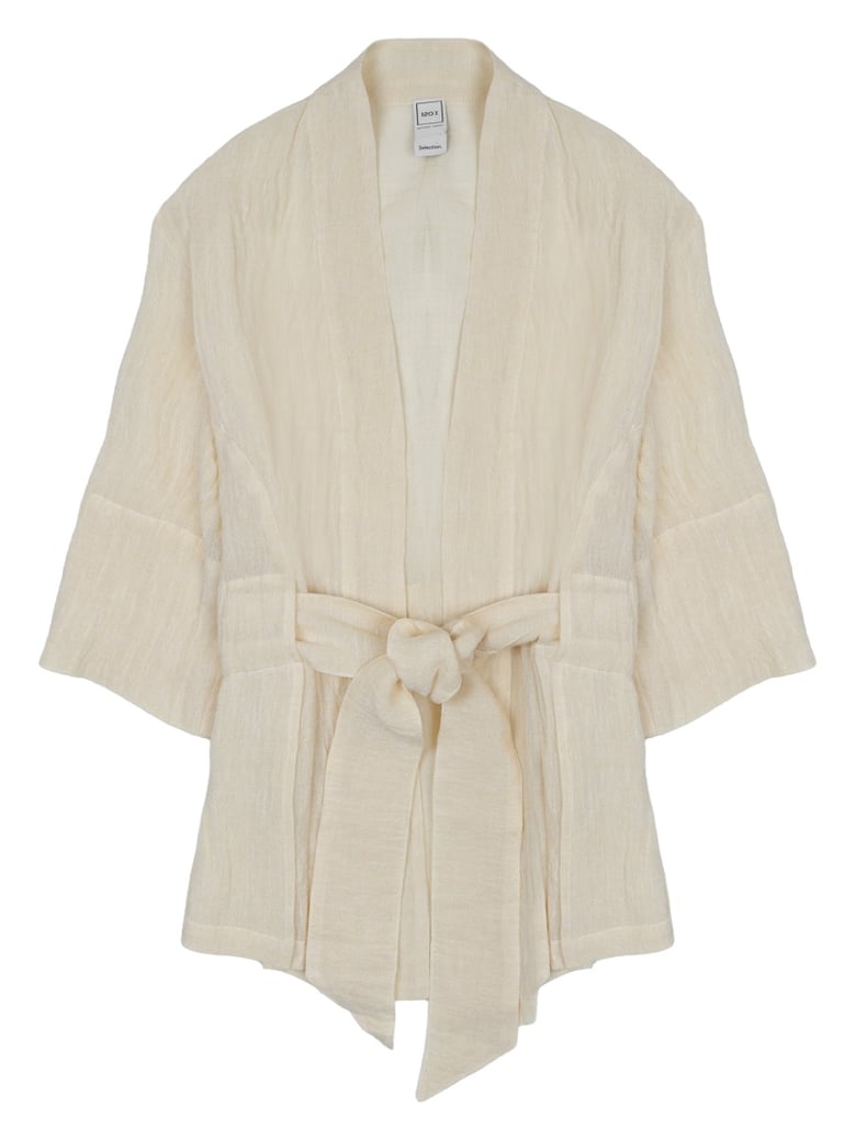 kimono jacket linen white by Selfnex