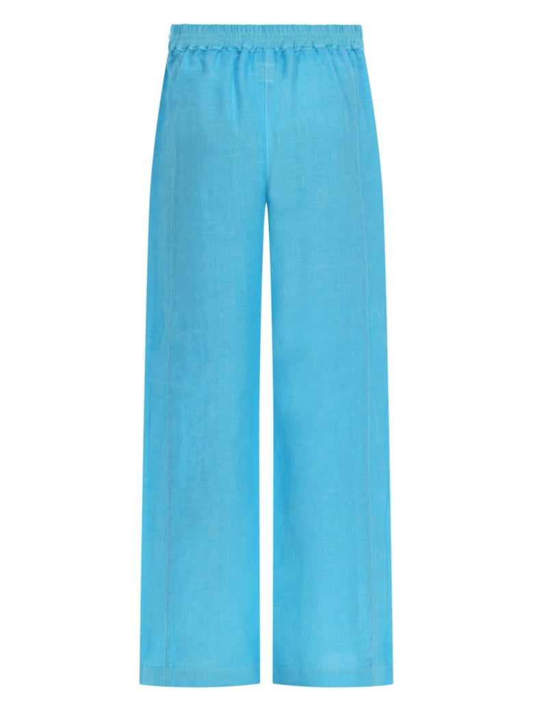 trousers wide-leg linen azure by Selfnex