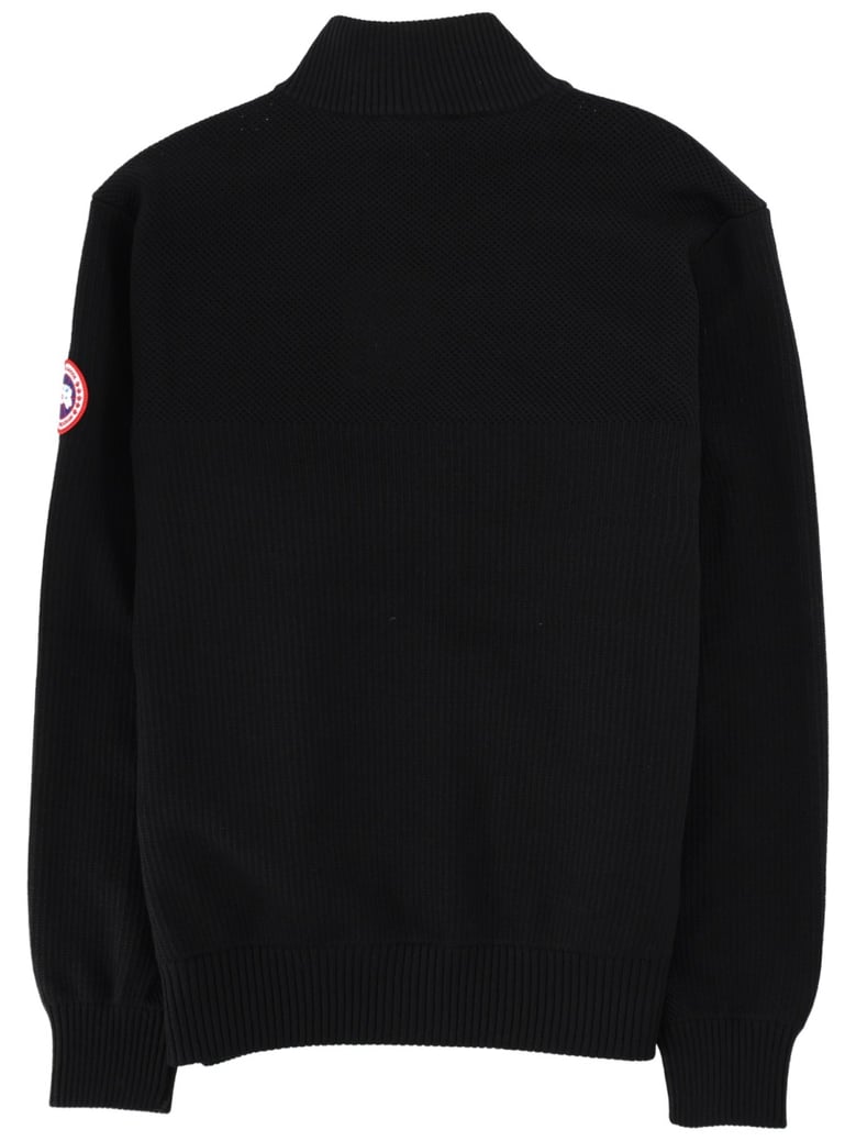 knit jacket hybridge black by Selfnex