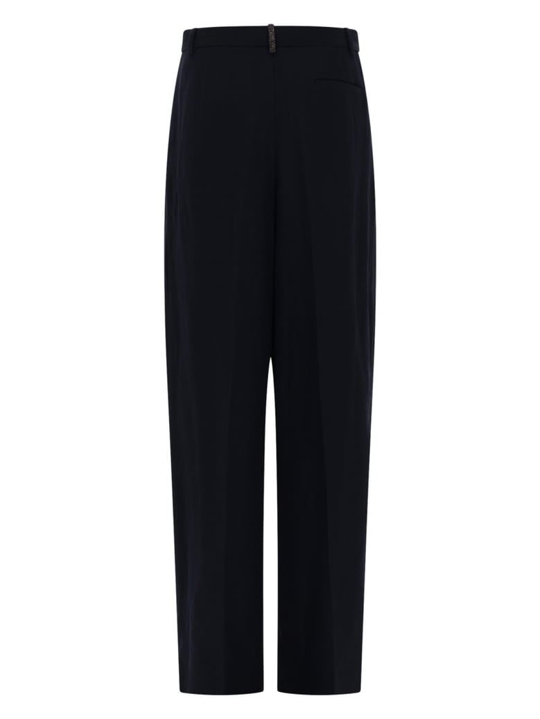 trousers tailored linen-blend blue by Selfnex
