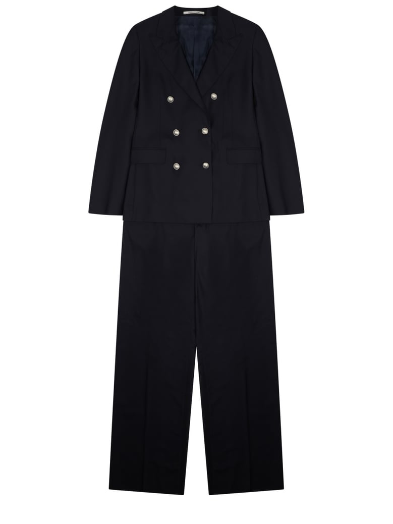 two-piece wool suit blue by Selfnex