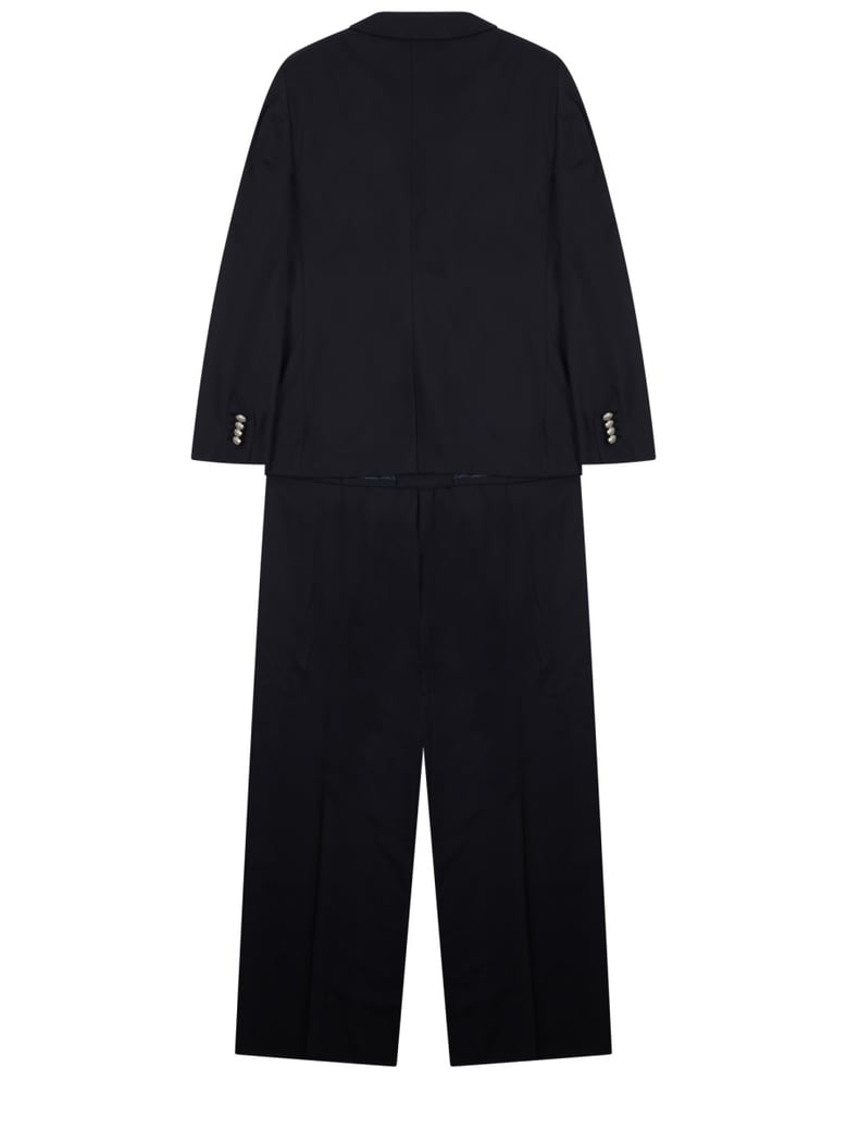 two-piece wool suit blue by Selfnex