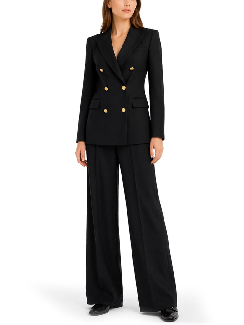 two-piece wool suit blue by Selfnex