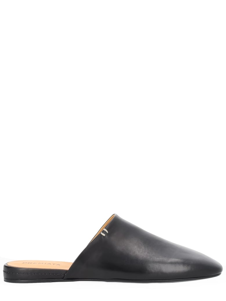 leather sabot black by Selfnex