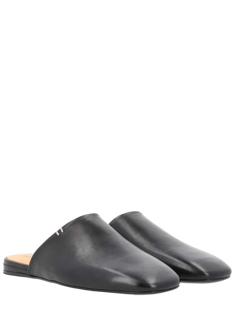 leather sabot black by Selfnex