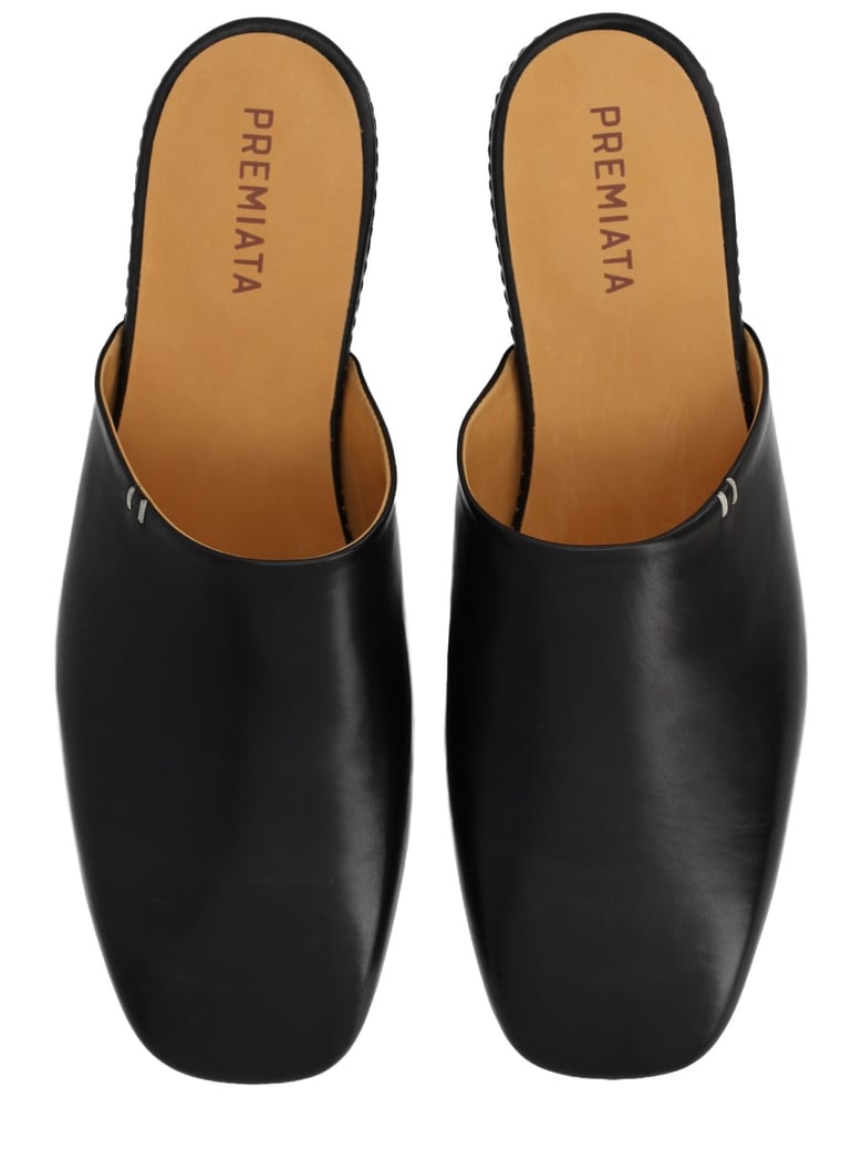 leather sabot black by Selfnex