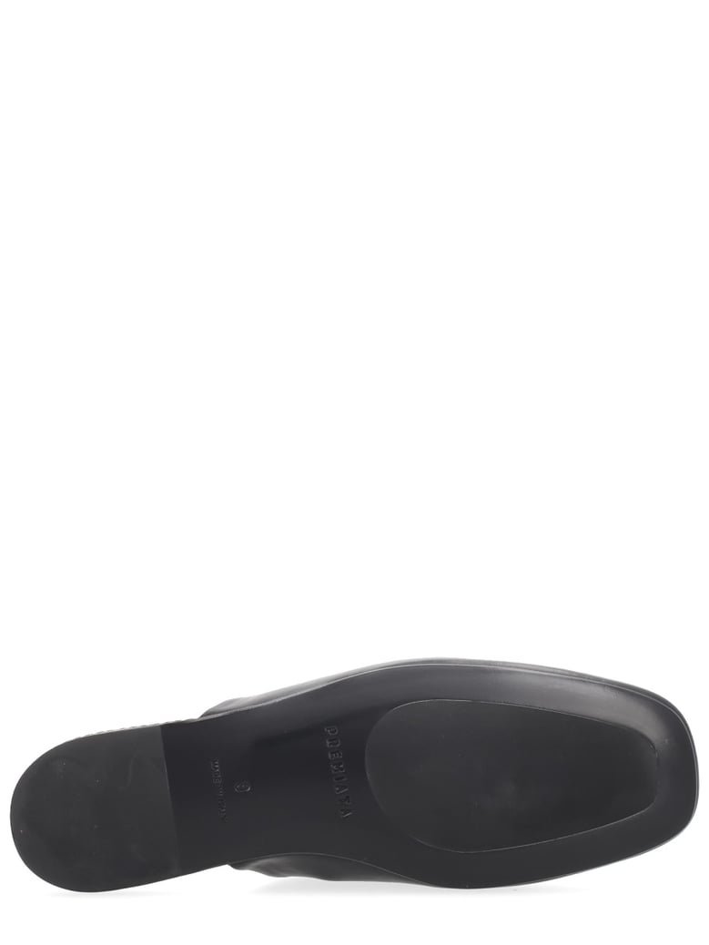 leather sabot black by Selfnex