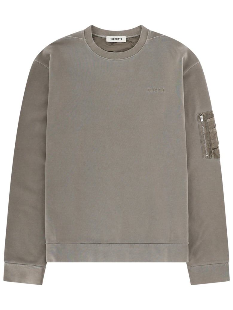 sweatshirt with logo grey by Selfnex