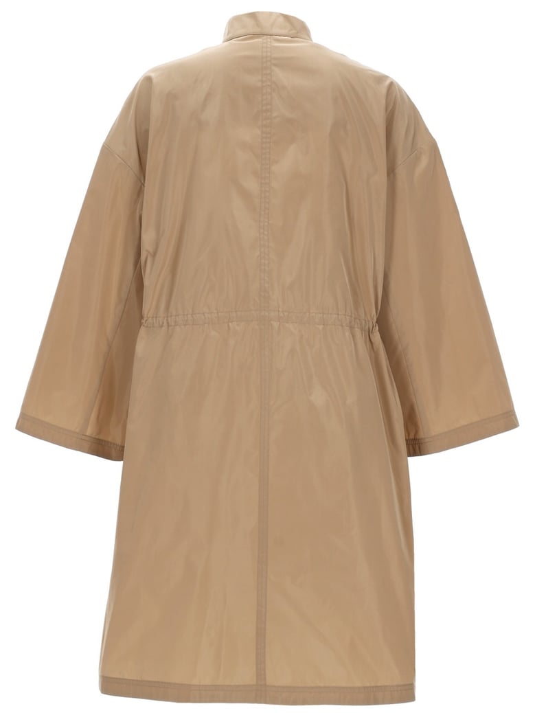 trench coat with zip beige by Selfnex