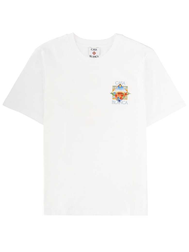 t-shirt with print white by Selfnex