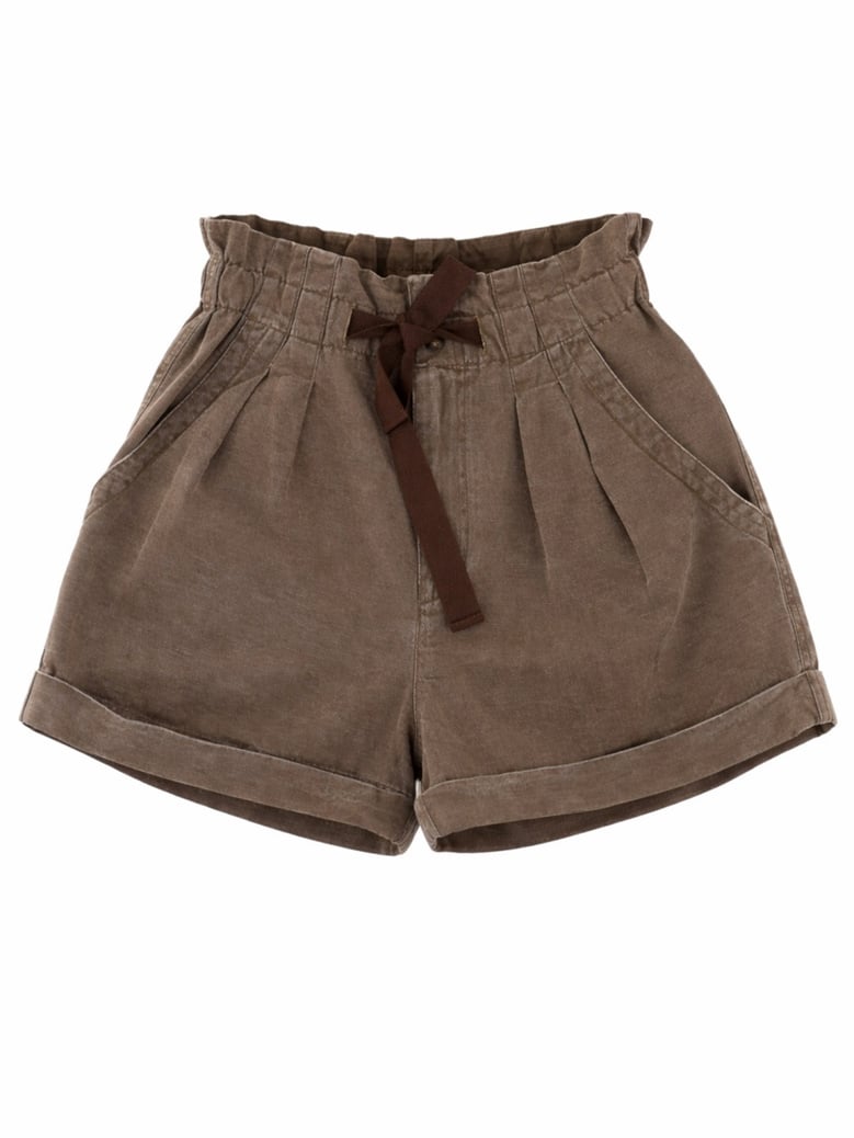nirma shorts in bronze by Selfnex