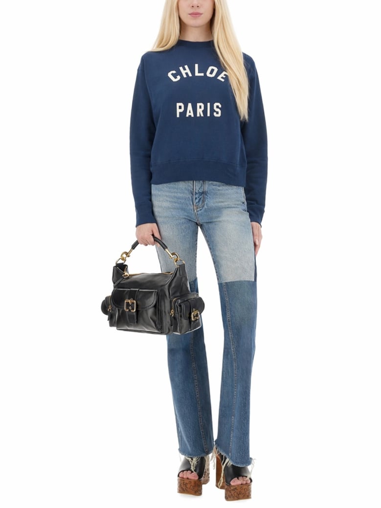 cotton fleece logo pullover by Selfnex