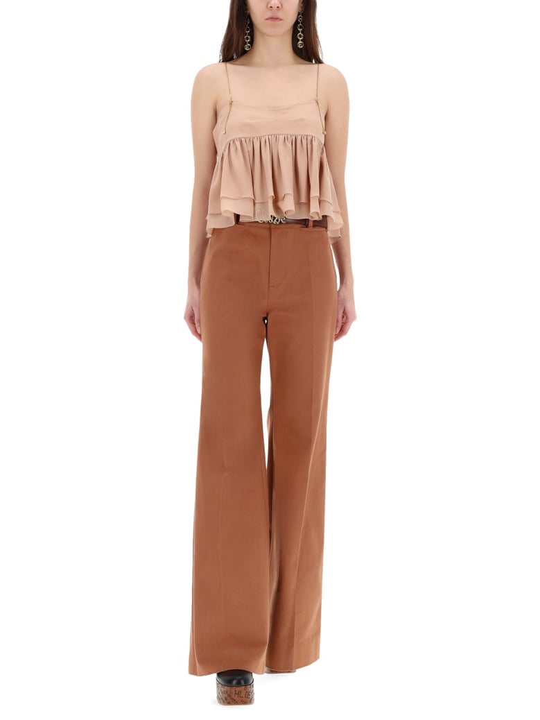 high-waisted flared pants by Selfnex
